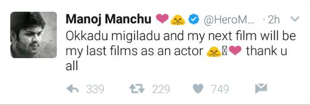 Manchu Manoj Tweets